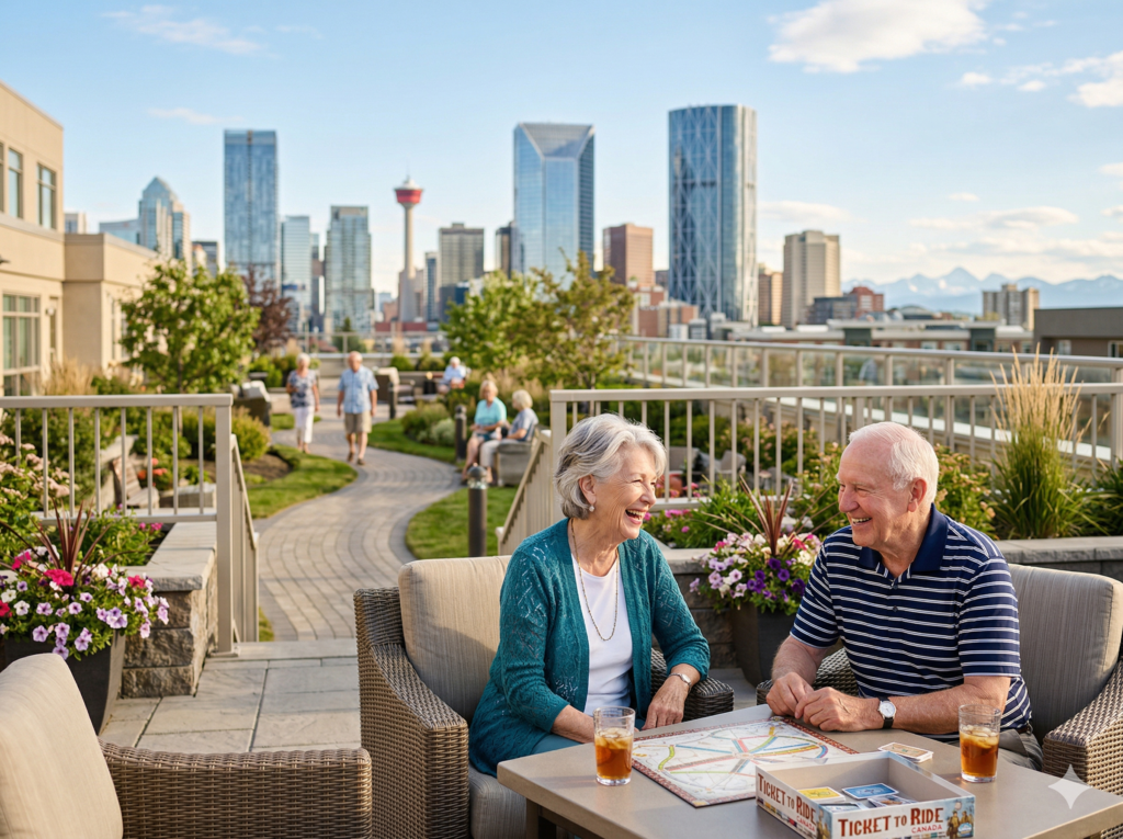 Seniors enjoying independent living in Calgary