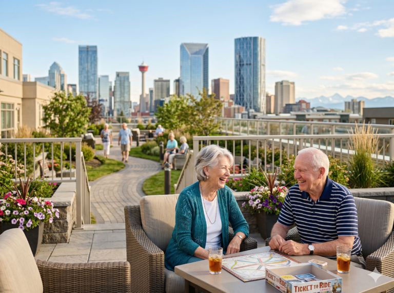 Seniors enjoying independent living in Calgary
