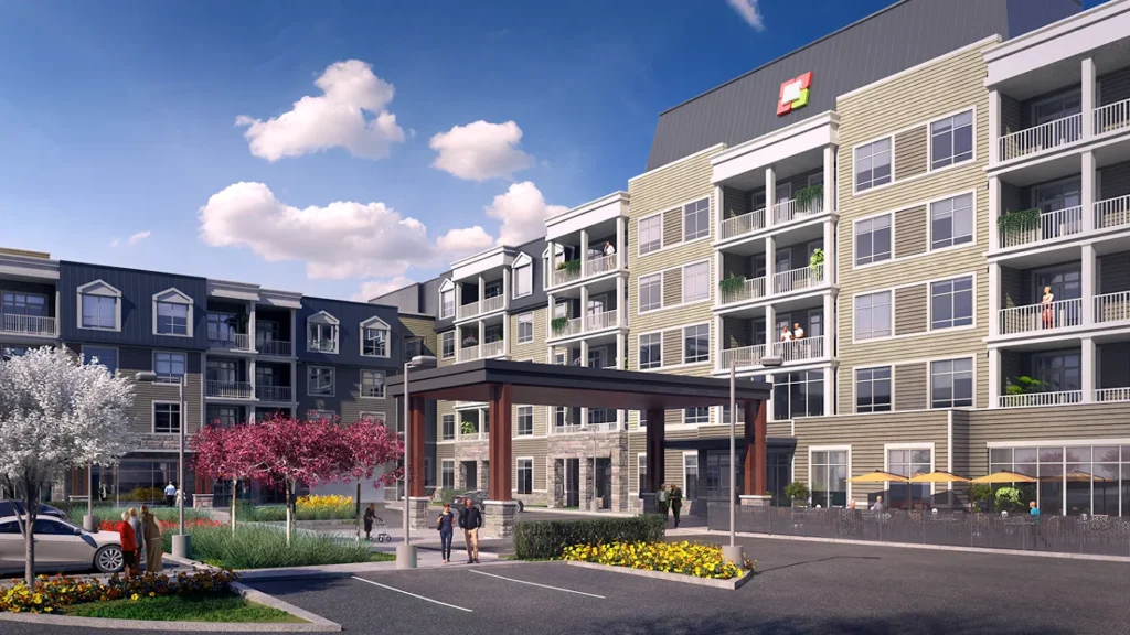 xterior view of Aspen Heights Retirement Residence in SW Calgary