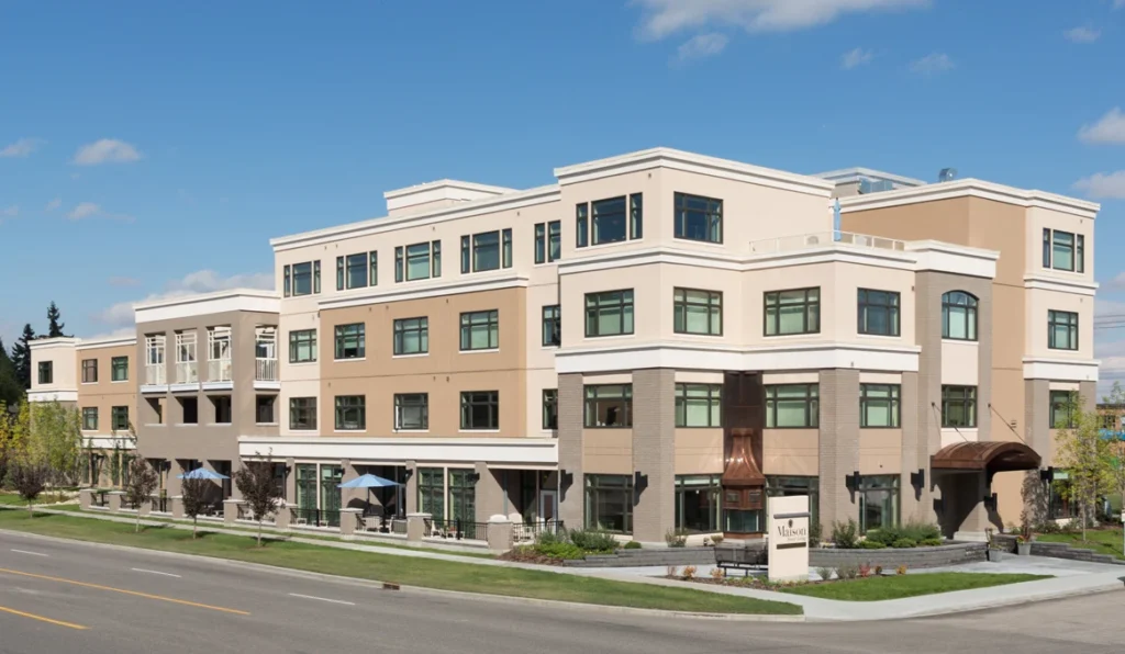 Exterior view of Aspira Britannia Retirement Living community in SW Calgary