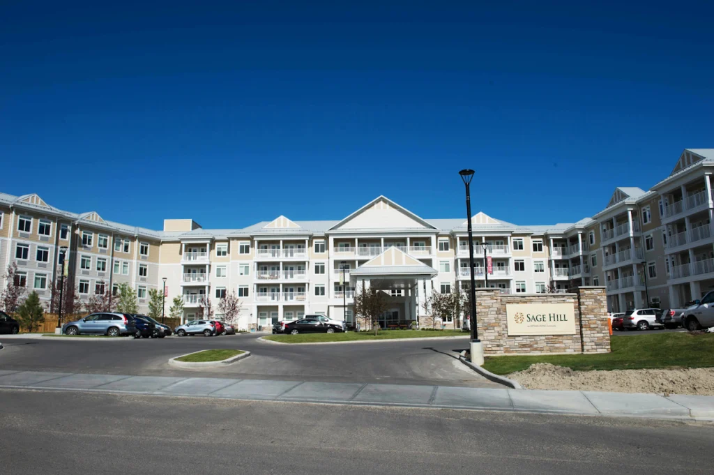 Exterior view of Sage Hill Retirement Residence in NW Calgary
